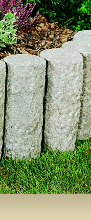 Palisaden aus Granit in verschiedenen Ausführungen